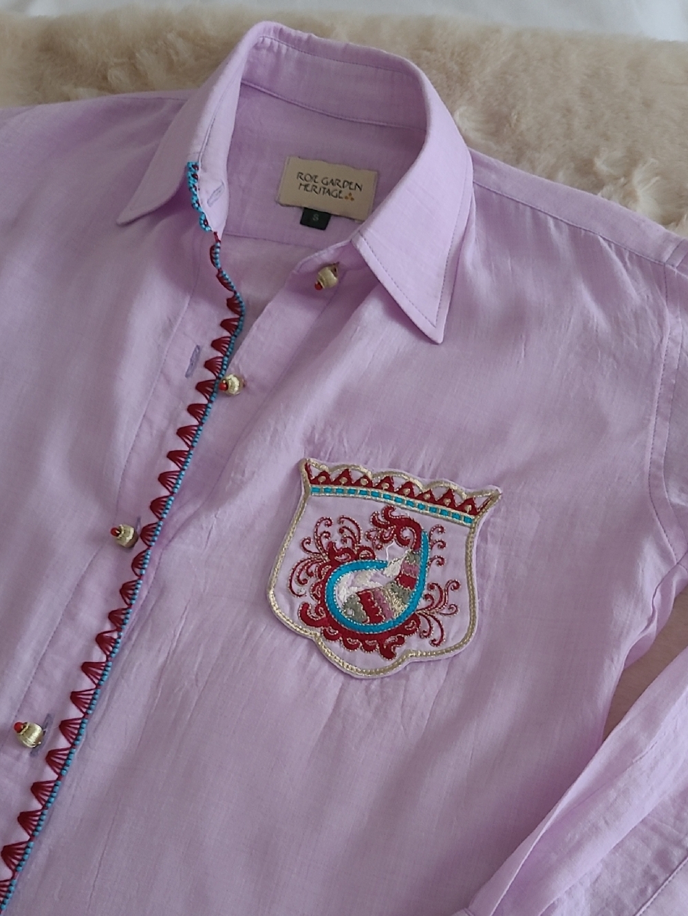 Fin Blouse In LILAC size Small - Picture 14 of 16